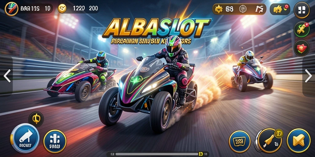 Gameplay seru dengan balapan yang mendebarkan di ALBASLOT.