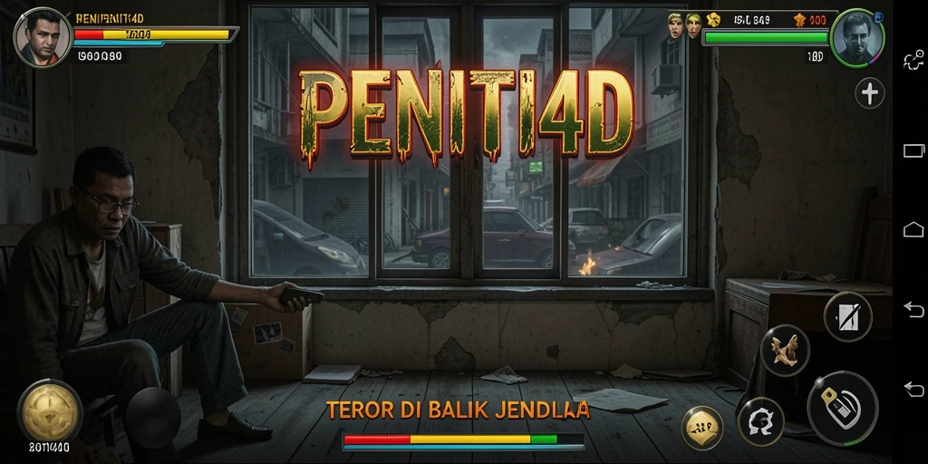 Screenshot PENITI4D menampilkan suasana Horror yang mencekam dan gameplay seru.