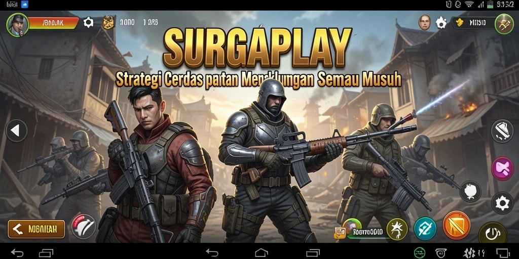Tampilan gameplay SURGAPLAY yang menegangkan dan penuh taktik.