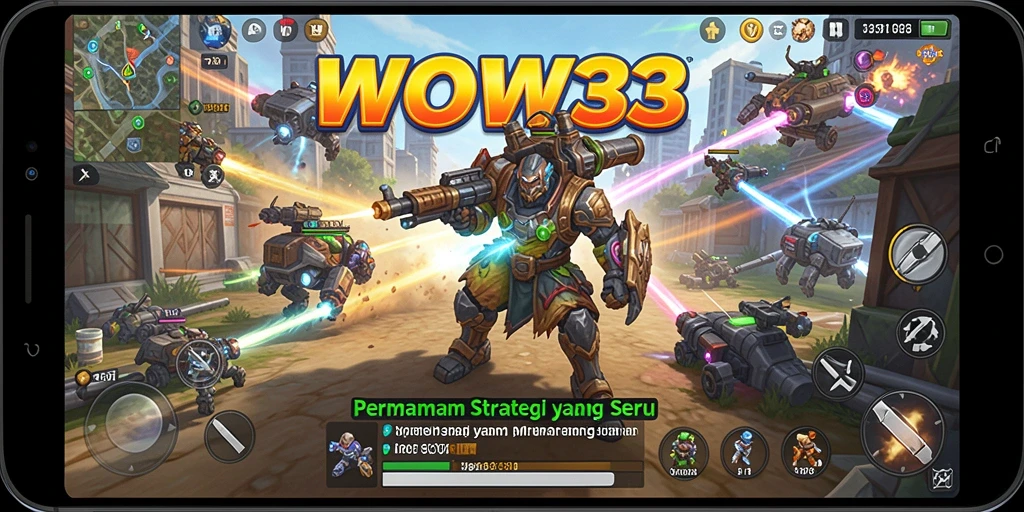 Tangkapan layar WOW33 menampilkan aksi seru permainan strategi.